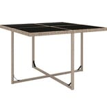 VidaXL 5-delige Tuinset met kussens poly rattan beige