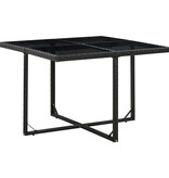 VidaXL 5-delige Tuinset met kussens poly rattan zwart