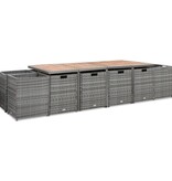 VidaXL 13-delige Tuinset met kussens poly rattan antracietkleurig
