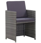 VidaXL 13-delige Tuinset met kussens poly rattan antracietkleurig