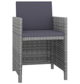 VidaXL 13-delige Tuinset met kussens poly rattan antraciet
