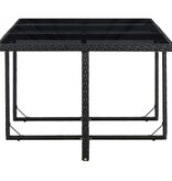 VidaXL 11-delige Tuinset met kussens poly rattan zwart
