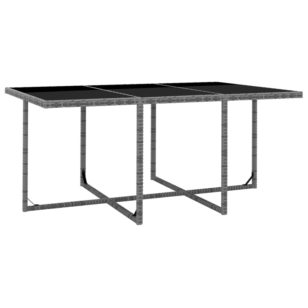 VidaXL 11-delige Tuinset met kussens poly rattan grijs