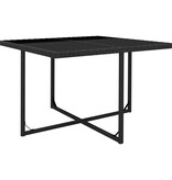 VidaXL 9-delige Tuinset met kussens poly rattan zwart