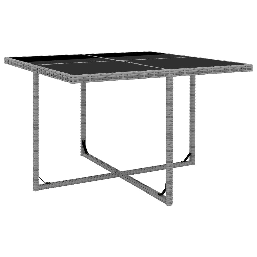 VidaXL 9-delige Tuinset met kussens poly rattan antraciet