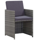 VidaXL 13-delige Tuinset poly rattan en acaciahout antraciet