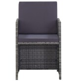 VidaXL 13-delige Tuinset poly rattan en acaciahout antraciet