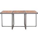 VidaXL 11-delige Tuinset poly rattan en acaciahout antraciet