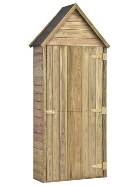 VidaXL Tuinschuur met deur 69,5x32x178 cm geïmpregneerd grenenhout