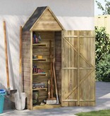 VidaXL Tuinschuur met deur 69,5x32x178 cm geïmpregneerd grenenhout