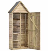 VidaXL Tuinschuur met deur 69,5x32x178 cm geïmpregneerd grenenhout