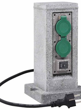 VidaXL Buitenstopcontact schemeringssensor pilaar kunststof