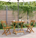 VidaXL Tuintafel inklapbaar 70x70x75 cm massief acaciahout