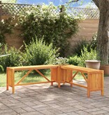 VidaXL Tuinhoekbank met plantenbak 117x117x40 cm massief acaciahout