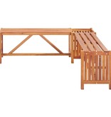 VidaXL Tuinhoekbank met plantenbak 117x117x40 cm massief acaciahout