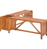 VidaXL Tuinhoekbank met plantenbak 117x117x40 cm massief acaciahout