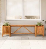 VidaXL Tuinbank met 2 bloembakken 150x30x40 cm massief acaciahout