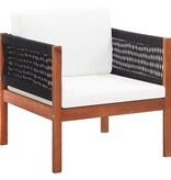 VidaXL 4-delige Loungeset massief acaciahout