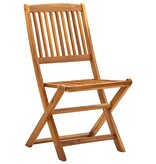 VidaXL Tuinstoelen inklapbaar 4 st massief acaciahout