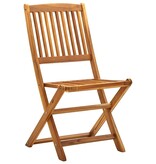 VidaXL Tuinstoelen inklapbaar 2 st massief acaciahout