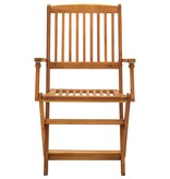 VidaXL Tuinstoelen inklapbaar 4 st massief acaciahout