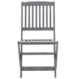 VidaXL Tuinstoelen inklapbaar 2 st massief acaciahout