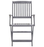 VidaXL Tuinstoelen inklapbaar 4 st massief acaciahout