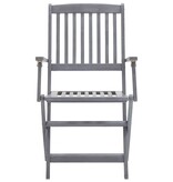 VidaXL Tuinstoelen inklapbaar 2 st massief acaciahout