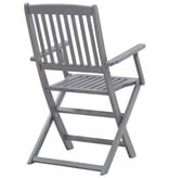 VidaXL Tuinstoelen inklapbaar 2 st massief acaciahout