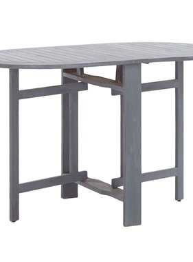 VidaXL Tuintafel 120x70x74 cm massief acaciahout grijs