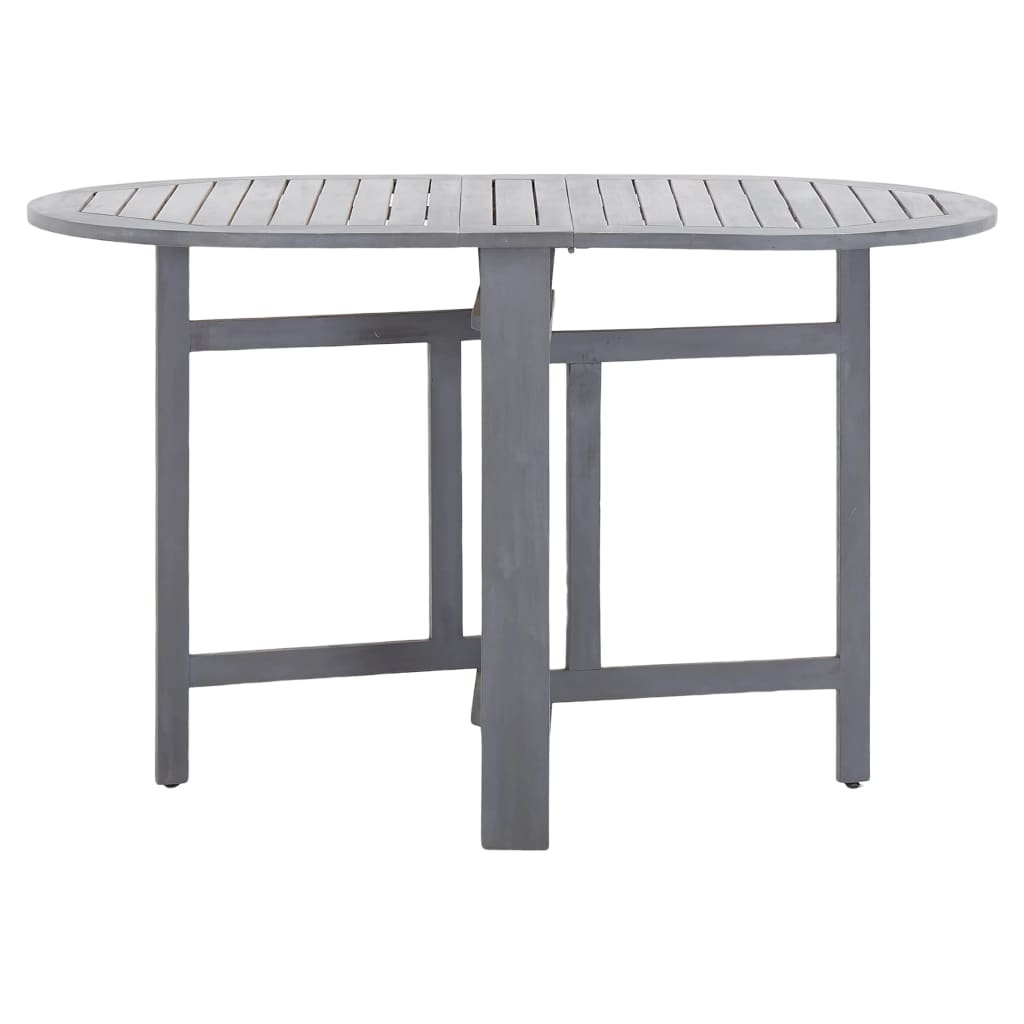 VidaXL Tuintafel 120x70x74 cm massief acaciahout grijs