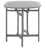 VidaXL Tuintafel 120x70x74 cm massief acaciahout grijs