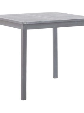 VidaXL Tuintafel 80x80x74 cm massief acaciahout grijs