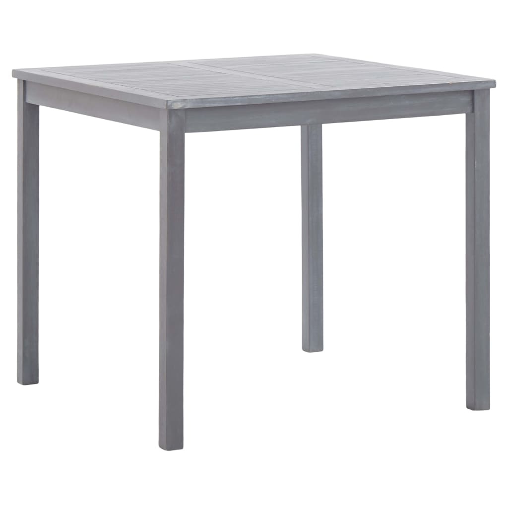 VidaXL Tuintafel 80x80x74 cm massief acaciahout grijs