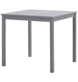 VidaXL Tuintafel 80x80x74 cm massief acaciahout grijs