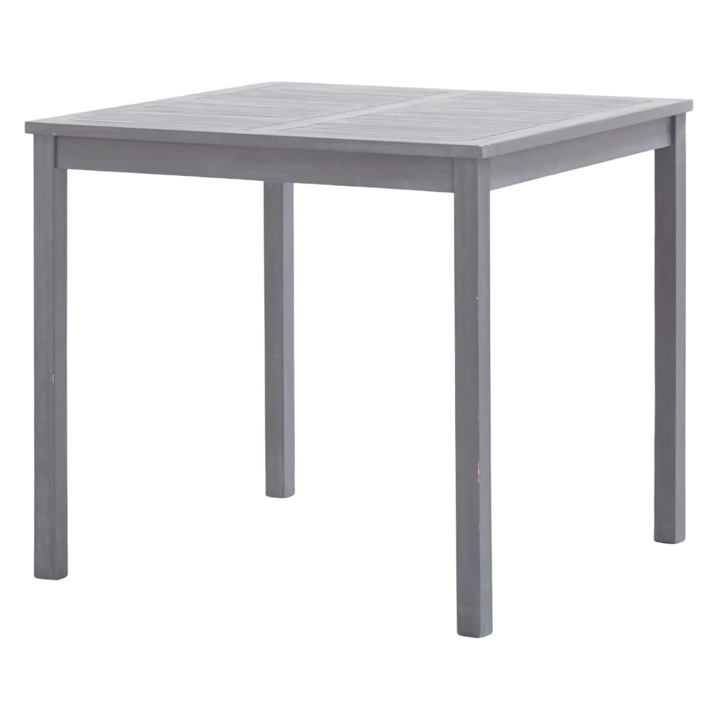VidaXL Tuintafel 80x80x74 cm massief acaciahout grijs