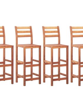 VidaXL Barstoelen 4 st massief acaciahout