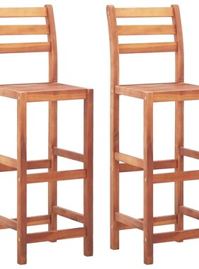 VidaXL Barkrukken 2 st massief acaciahout