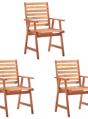 VidaXL Tuinstoelen 3 st massief acaciahout