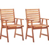 VidaXL Tuinstoelen 2 st massief acaciahout