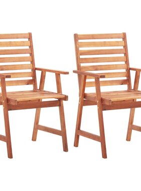 VidaXL Tuinstoelen 2 st massief acaciahout