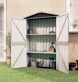 VidaXL Tuinschuur 116x45x175 cm gegalvaniseerd staal bruin