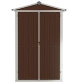 VidaXL Tuinschuur 116x45x175 cm gegalvaniseerd staal bruin