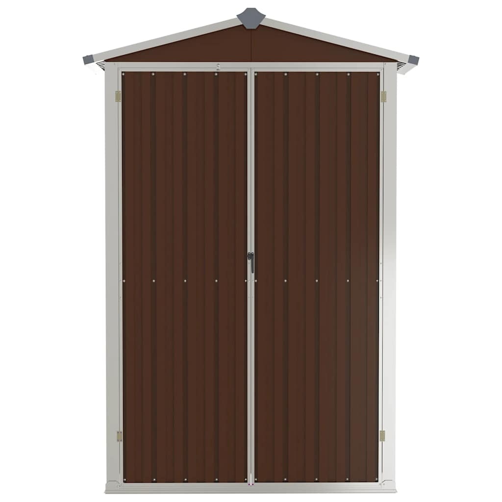 VidaXL Tuinschuur 116x45x175 cm gegalvaniseerd staal bruin