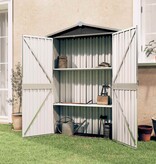 VidaXL Tuinschuur 116x45x175 cm gegalvaniseerd staal grijs