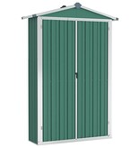 VidaXL Tuinschuur 116x45x175 cm gegalvaniseerd staal groen