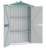 VidaXL Tuinschuur 116x45x175 cm gegalvaniseerd staal groen