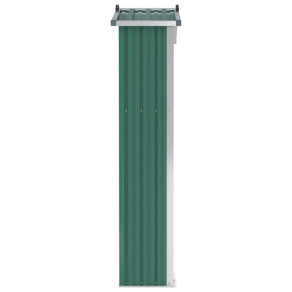 VidaXL Tuinschuur 116x45x175 cm gegalvaniseerd staal groen
