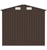 VidaXL Tuinschuur 205x129x183 cm gegalvaniseerd staal bruin