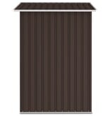 VidaXL Tuinschuur 205x129x183 cm gegalvaniseerd staal bruin